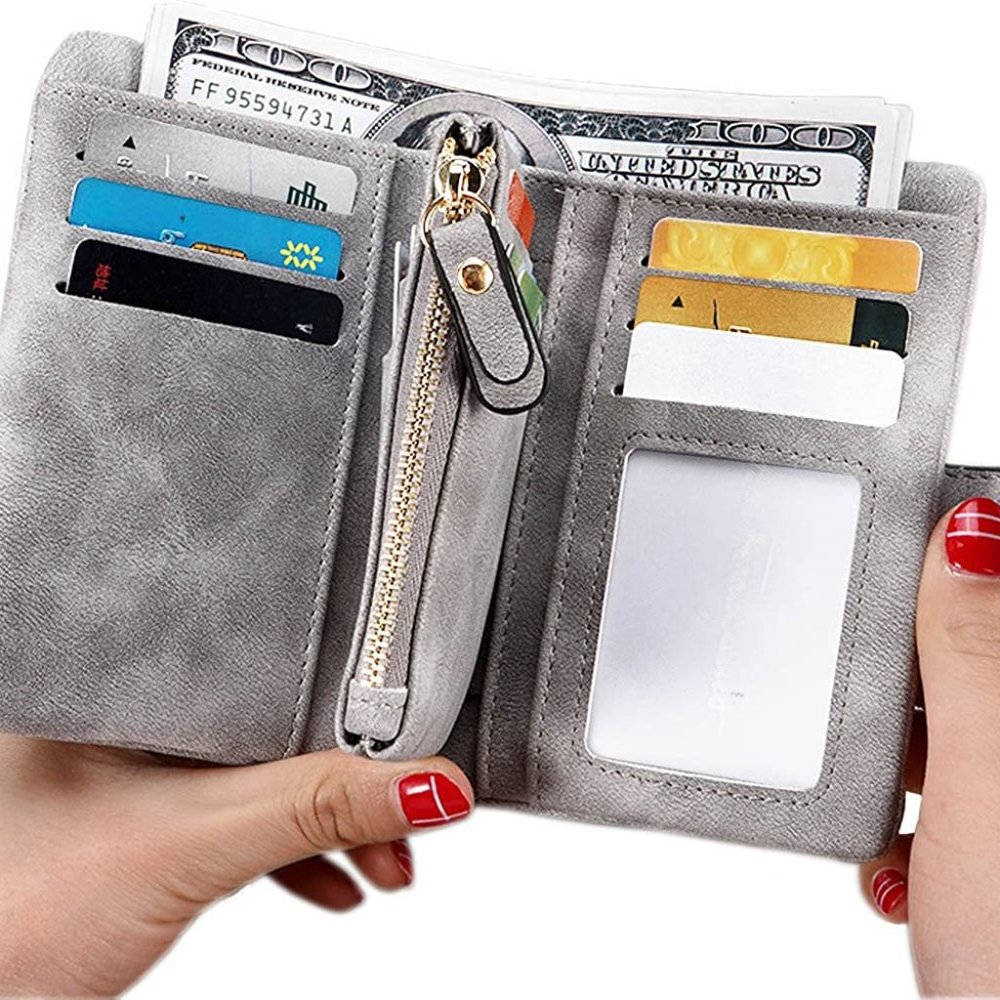 Wallets for Women Bifold Small Rfid Soft Leather Ladies Wallets Trifold Women